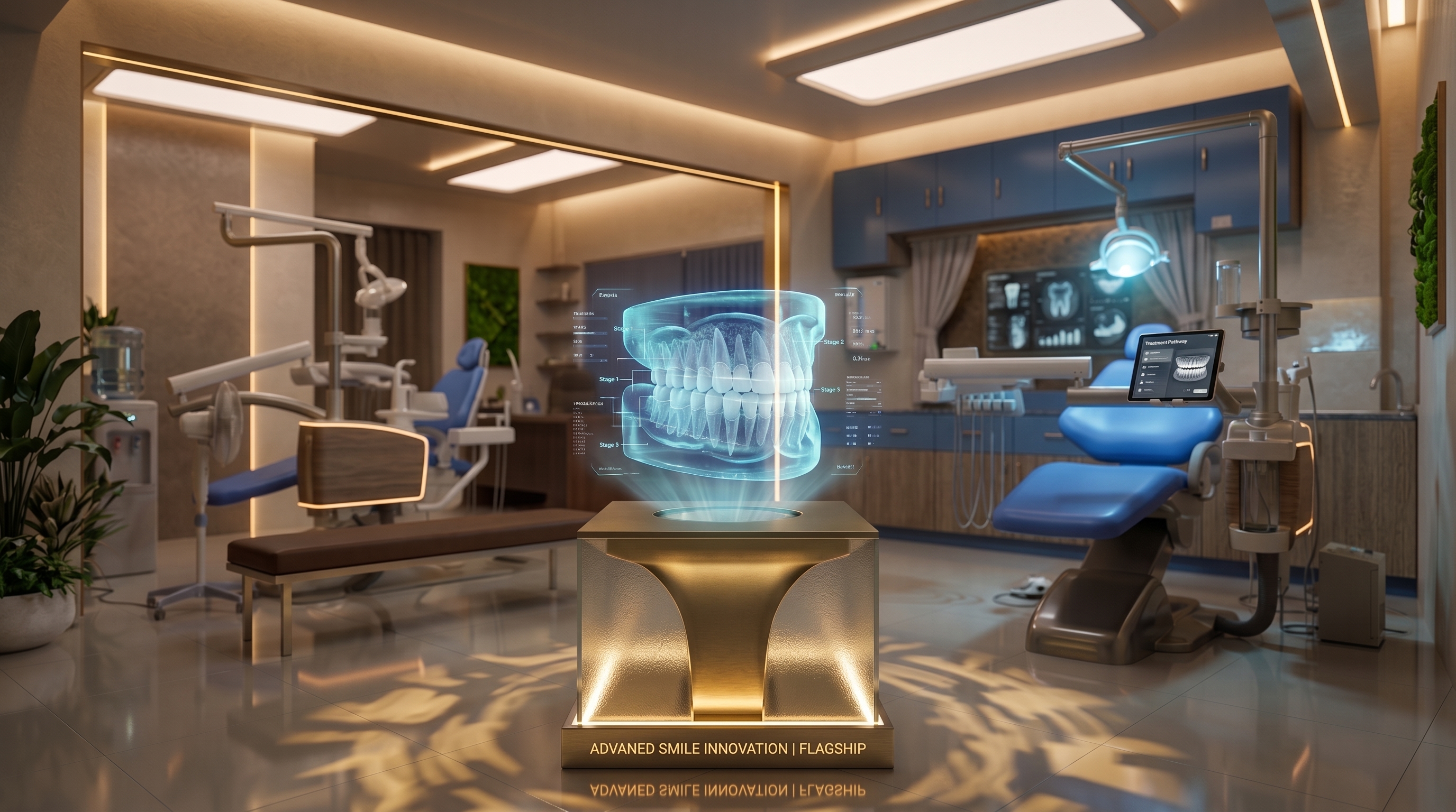 Modern dental consultation and clinical environment